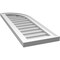 Ekena Millwork Quarter Round Top Right Surface Mount PVC Gable Vent w/ 2"W x 1-1/2"P Brickmould Frame, 12"W x 34"H GVPQR12X3402SN - alternate 3